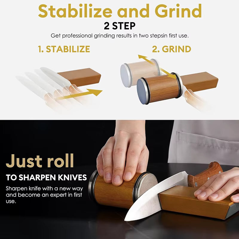 Totie™ Ultimate Rolling Magnetic Knife Sharpener Kit